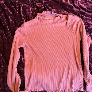 American Eagle Outfitters Pink Long Sleeve Top